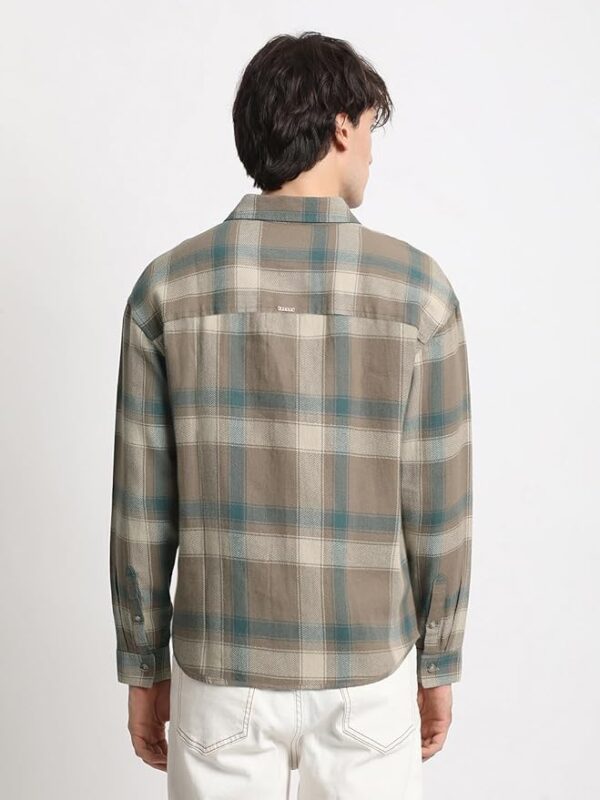 THE BEAR HOUSE Men's Brown Checked Relaxed - Image 2
